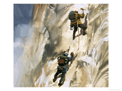 Hillary And Tensing On The Slopes Of Mount Everest by Ferdinando Tacconi Pricing Limited Edition Print image