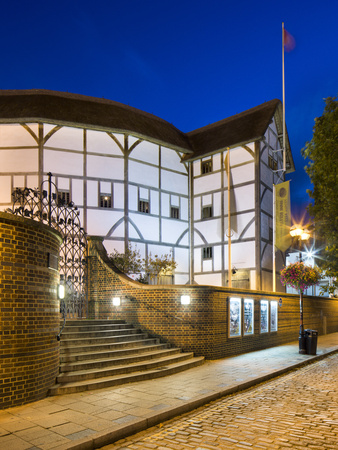 The Globe Theatre At Dusk, Bankside, South Bank, London, England, United Kingdom, Europe by Lizzie Shepherd Pricing Limited Edition Print image