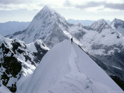 Mountain Climber, West Ridge Of Quitaraju by Michael Carr Pricing Limited Edition Print image