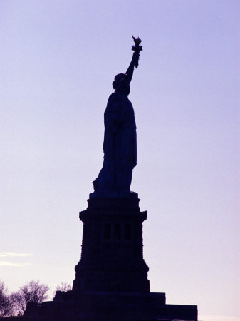 Statue Of Liberty Silhouetted by Fogstock Llc Pricing Limited Edition Print image