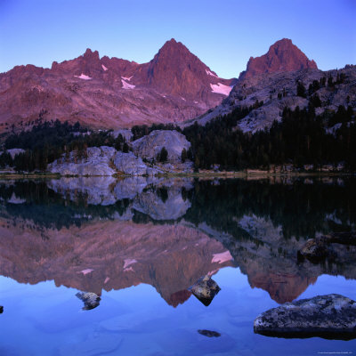 Peaks Of Sierra Nevada Mountains Reflected In Still Lake Waters, Ansel Adams Wilderness Area by Wes Walker Pricing Limited Edition Print image