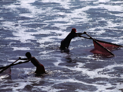 Fishing For Brine On The Southern Coast North Of Salinas, Salinas, Ecuador by John Maier Jr. Pricing Limited Edition Print image