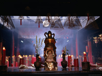 Main Altar Of Vihara Dharma Bkakti Temple, Jakarta, Indonesia by Bernard Napthine Pricing Limited Edition Print image