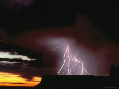 Lightning Over Eagle Mesa At Sunset by Greg Gawlowski Pricing Limited Edition Print image
