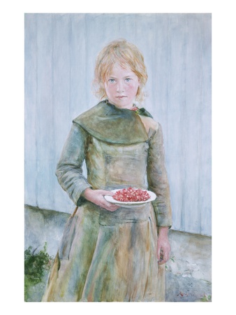 Strawberry Girl, 1887 (Oil On Canvas) by Hans Olaf Heyerdahl Pricing Limited Edition Print image