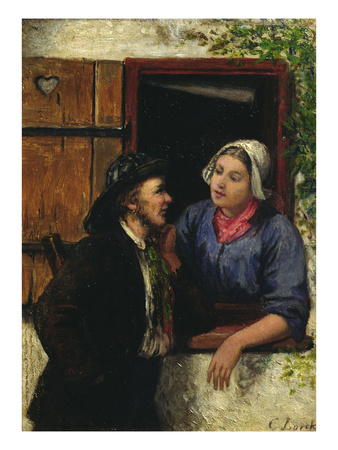 The Pilot And His Wife, 1881 (Oil On Canvas) by Carl Julius Lorck Pricing Limited Edition Print image