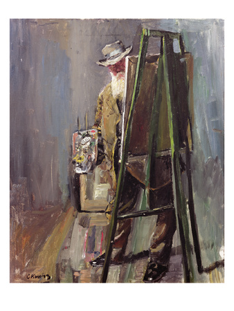 Self Portrait, 1912 (Oil On Canvas) by Christian Krohg Pricing Limited Edition Print image