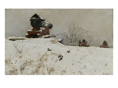 Red Cannon, 1880 (Oil On Board) by Fritz Thaulow Pricing Limited Edition Print image