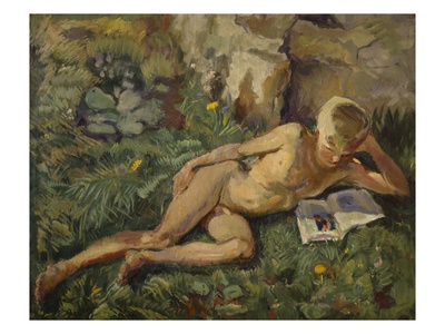 Knut In The Grass (Oil On Canvas) by Bernhard Dorotheus Folkestad Pricing Limited Edition Print image
