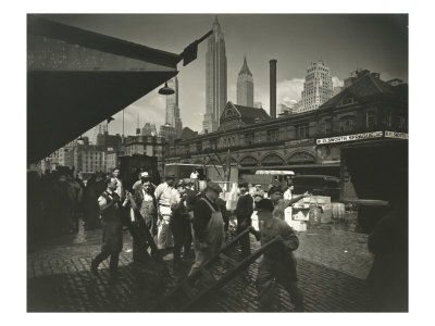 Fulton Street Fish Market, Manhattan by Berenice Abbott Pricing Limited Edition Print image