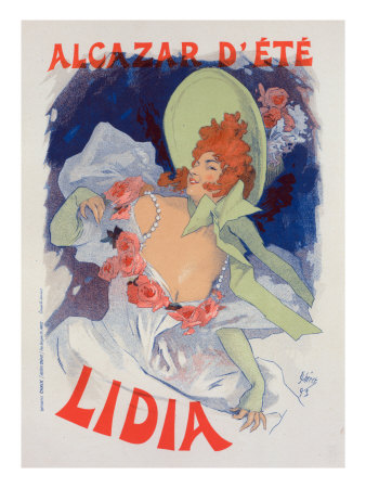 L'alcazar D'ete, Lidia by Jules Cheret Pricing Limited Edition Print image