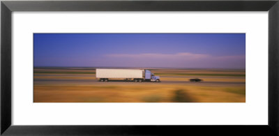 Truck And A Car Moving On A Highway, Highway 5, California, Usa by Panoramic Images Pricing Limited Edition Print image