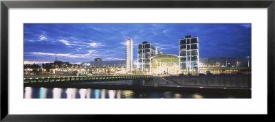 Reflection Of Buildings In Water, Spree River, Central Station, Berlin, Germany by Panoramic Images Pricing Limited Edition Print image