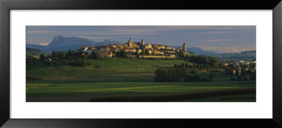 Houses On A Hill, Romont, Switzerland by Panoramic Images Pricing Limited Edition Print image