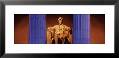 Statue Of Abraham Lincoln In A Memorial, Lincoln Memorial, Washington Dc, Usa by Panoramic Images Pricing Limited Edition Print image