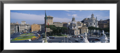 Traffic On A Road, Piazza Venezia, Rome, Italy by Panoramic Images Pricing Limited Edition Print image