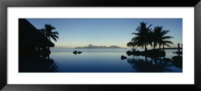 Silhouette Of A Tourist Resort, Tahiti Beachcomber Resort, Papeete, Tahiti, French Polynesia by Panoramic Images Pricing Limited Edition Print image