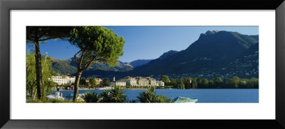 City On The Waterfront, Lake Lugano, Lugano, Switzerland by Panoramic Images Pricing Limited Edition Print image