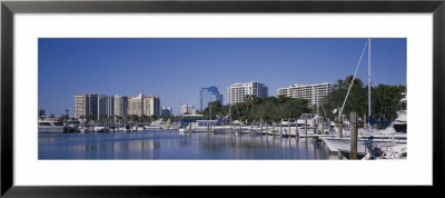 Boats Moored At A Harbor, Sarasota, Florida, Usa by Panoramic Images Pricing Limited Edition Print image