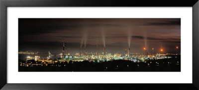 Oil Refinery At Lit Up At Night, La Linea De La Concepcion, Andalusia, Spain by Panoramic Images Pricing Limited Edition Print image