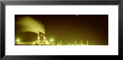 Oil Refinery Lit Up At Night, Gaviota Plant Oil Refinery, Santa Barbara County, California, Usa by Panoramic Images Pricing Limited Edition Print image