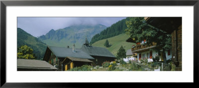 Houses On A Mountain, Muren, Switzerland by Panoramic Images Pricing Limited Edition Print image