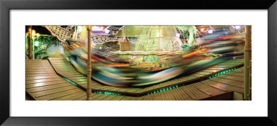 Carousel In Motion, Amusement Park, Stuttgart, Germany by Panoramic Images Pricing Limited Edition Print image