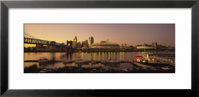 Buildings Lit Up At Dusk, Cincinnati, Ohio, Usa by Panoramic Images Pricing Limited Edition Print image