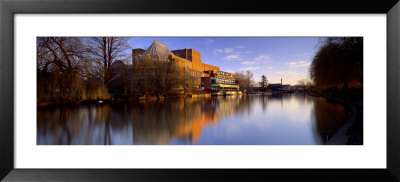 Buildings On The Riverbank, Royal Shakespeare Company, River Avon, England, United Kingdom by Panoramic Images Pricing Limited Edition Print image