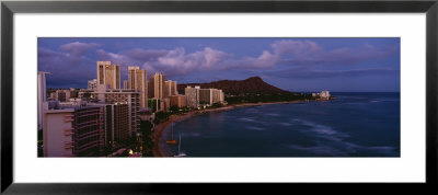High Angle View Of Buildings On The Beach, Waikiki Beach, Oahu, Honolulu, Hawaii, Usa by Panoramic Images Pricing Limited Edition Print image