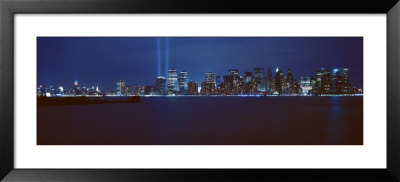 Lower Manhattan, Beams Of Light, New York City, New York State, Usa by Panoramic Images Pricing Limited Edition Print image