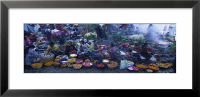 High Angle View Of A Group Of People In A Vegetable Market, Solola, Guatemala by Panoramic Images Pricing Limited Edition Print image