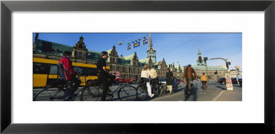 Group Of People Riding Bicycles, Copenhagen, Denmark by Panoramic Images Pricing Limited Edition Print image