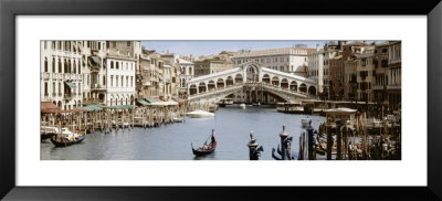 Bridge Over A Canal, Rialto Bridge, Venice, Veneto, Italy by Panoramic Images Pricing Limited Edition Print image