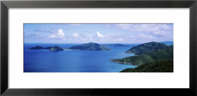 Water, Ocean, Panoramic View Of An Island, Tortola, British Virgin Islands by Panoramic Images Pricing Limited Edition Print image