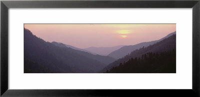 Sunset Over A Mountain, Smoky Mountain National Park, Tennessee, North Carolina Usa by Panoramic Images Pricing Limited Edition Print image