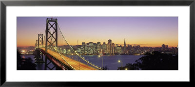 Bay Bridge At Night, San Francisco, California, Usa by Panoramic Images Pricing Limited Edition Print image