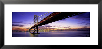 Twilight, Bay Bridge, San Francisco, California, Usa by Panoramic Images Pricing Limited Edition Print image