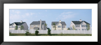 Houses In A Row, Dye Road, Plainsboro, New Jersey, Usa by Panoramic Images Pricing Limited Edition Print image