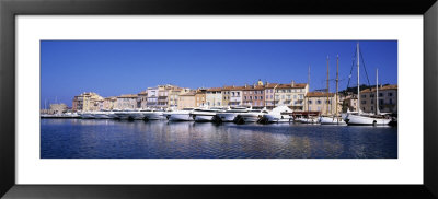 Boats Moored At A Harbor, St. Tropez, Provence, France by Panoramic Images Pricing Limited Edition Print image