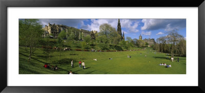 Group Of People Relaxing In A Garden, Princes Street Gardens, Edinburgh, Scotland, United Kingdom by Panoramic Images Pricing Limited Edition Print image