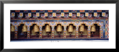 Prayer Wheels In A Temple, Chimi Lhakhang, Punakha, Bhutan by Panoramic Images Pricing Limited Edition Print image