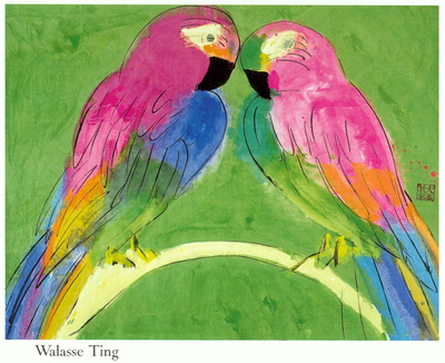 2 Parrots by Walasse Ting Pricing Limited Edition Print image