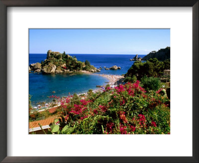 Populated Island Coastline, Isole Bella, Sicily, Italy by John Elk Iii Pricing Limited Edition Print image