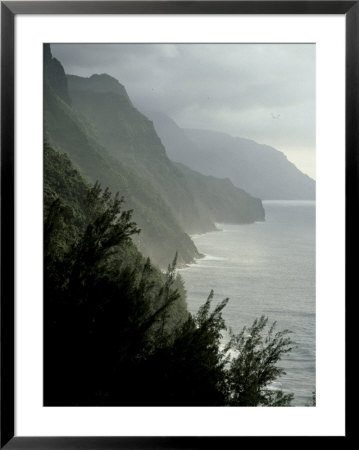 Cliffs By Water Of Kuai, Hawaii by Michael Brown Pricing Limited Edition Print image