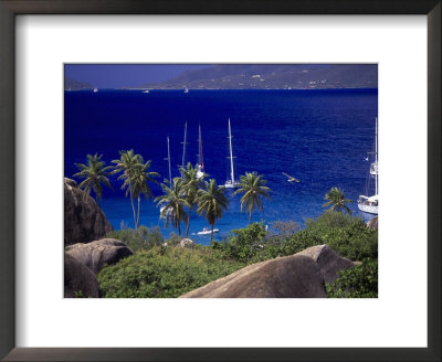 Pleasure Boats At The Baths, Virgin Gorda by Walter Bibikow Pricing Limited Edition Print image