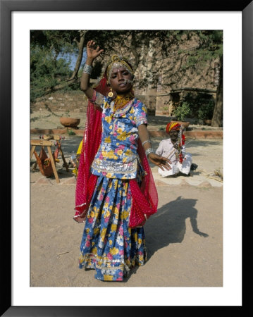 Portrait Of A Child Dancer In The Fort, Jodhpur, Rajasthan State, India by Robert Harding Pricing Limited Edition Print image