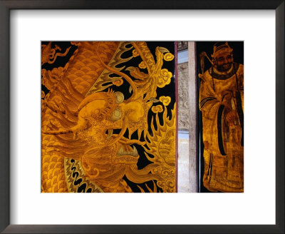 Chinese Paintings On Doors Of Thian Hock Keng Temple, Singapore by Glenn Beanland Pricing Limited Edition Print image