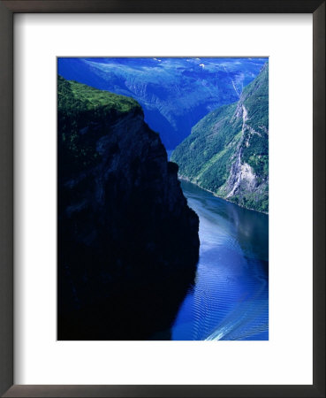 Fjord Ferry And Seven Sisters Waterfall, Geiranger, Norway by Anders Blomqvist Pricing Limited Edition Print image
