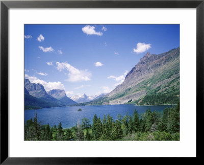 St. Mary Lake And Wild Goose Island, Glacier National Park, Rocky Mountains, Usa by Geoff Renner Pricing Limited Edition Print image